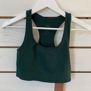 Girlfriend Collective Green Racer back Sports Bra- NWT